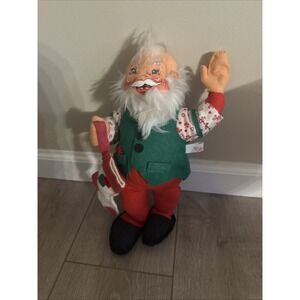 Vintage 1988 Christmas Annalee Dolls Santa Claus‎ Soft Sculpture Form Doll 13"H